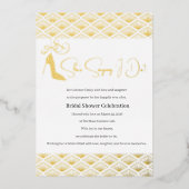 Elegant Japanese Bridal Shower 箔招待状 (正面)