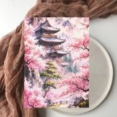 Elegant Japanese Cherry Blossom & Castle Wedding I 招待状