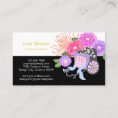 Elegant Japanese Flower Design Business Card 名刺 (裏面)