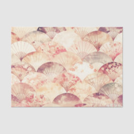 Elegant Japanese Folding Fan Watercolor 薄葉紙
