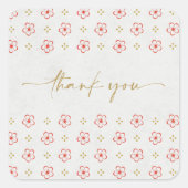 Elegant Japanese Plum Blossom  スクエアシール (正面)