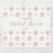 Elegant Japanese Plum Blossom スパークリングワインラベル (シングルラベル)