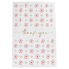 Elegant Japanese Plum Blossom  ミディアムペーパーバッグ