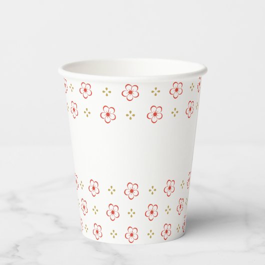 Elegant Japanese Plum Blossom 紙コップ (裏面)