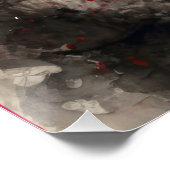 Elegant Japanese Red-Crowned Crane & Maple Tree ポスター (コーナー)