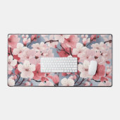 Elegant Japanese Sakura Floral デスクマット (キーボード&マウス)