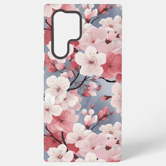 Elegant Japanese Sakura Floral Samsung Galaxyケース (裏面)