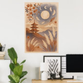 Elegant Japanese Wall Art – Traditional ポスター (ホームオフィス)