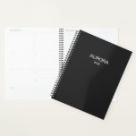 Elegant Jet Black Personalized Name - プランナー手帳<br><div class="desc">Plan your days in style with this jet black personalized planner, featuring a sleek and calming background with your custom name in a graceful font. This minimalist design blends functionality with elegance—perfect for students, professionals, or anyone looking to stay organized beautifully. ✔️ Customizable with any name ✔️ Durable cover &...</div>