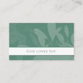 Elegant John 3:16 Custom Bible Scripture Church  名刺 (正面)