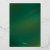 Elegant Joy Minimalist Photo Christmas Botanical 箔シーズンカード (裏面)