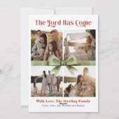 Elegant Joy to the World Photo Christmas Card シーズンカード (裏面)