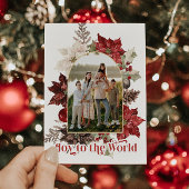 Elegant Joy to the World Photo Christmas Card シーズンカード