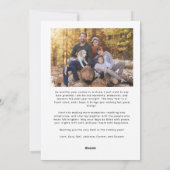 Elegant Joyful Calligraphy Photo White  シーズンカード (裏面)