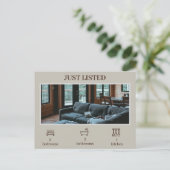 Elegant Just Listed Real Estate ポストカード (スタンド正面)