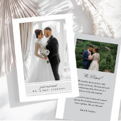 Elegant Just Married Elopement Photo Announcement 案内状