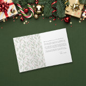 Elegant Just Married Newlywed Christmas Photo Card シーズンカード