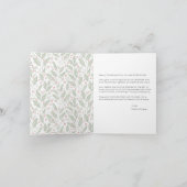 Elegant Just Married Newlywed Christmas Photo Card シーズンカード (内部)