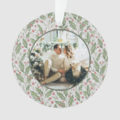 Elegant Just Married Newlywed Photo Christmas オーナメント (正面)