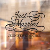 Elegant Just Married Wedding Car Window Cling  ウィンドウサイン (シート2)