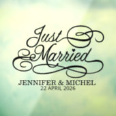 Elegant Just Married Wedding Car Window Cling  ウィンドウサイン (シート3)