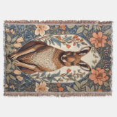 Elegant Kangaroo William Morris Inspired  スローブランケット (正面)