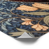 Elegant Kangaroo William Morris Inspired  ポスター (角)