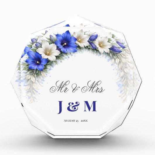 Elegant Keepsake Newlyweds Gift Bride and Groom  フォトブロック (正面)