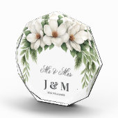 Elegant Keepsake Newlyweds Gift Bride Groom  フォトブロック (右)
