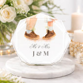 Elegant Keepsake Newlyweds Gift Bride Groom  フォトブロック