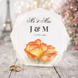 Elegant Keepsake Newlyweds Gift Bride Groom  フォトブロック