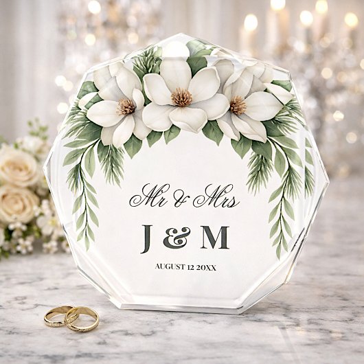 Elegant Keepsake Newlyweds Gift Bride Groom  フォトブロック