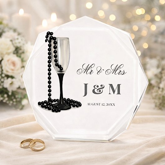 Elegant Keepsake Newlyweds Gift Bride Groom  フォトブロック
