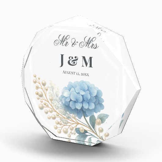 Elegant Keepsake Newlyweds Gift Bride Groom  フォトブロック (右)