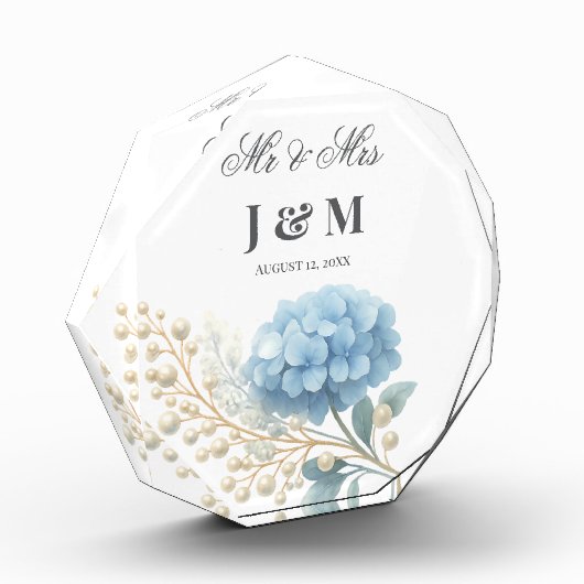 Elegant Keepsake Newlyweds Gift Bride Groom  フォトブロック (左)