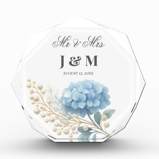 Elegant Keepsake Newlyweds Gift Bride Groom  フォトブロック (正面)