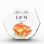 Elegant Keepsake Newlyweds Gift Bride Groom  フォトブロック (正面)