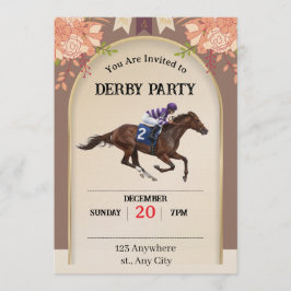 Elegant Kentucky Derby Horse Racing Invitation 招待状