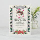 Elegant Kentucky Derby Party Floral Invitation 招待状 (スタンド正面)