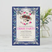 Elegant Kentucky Derby Party Floral Invitation 招待状 (スタンド正面)