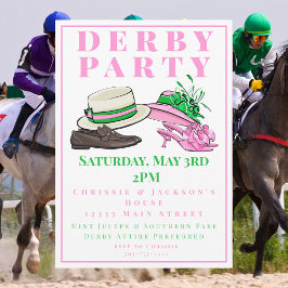 Elegant Kentucky Derby Party Hat & Heels Soiree  招待状