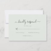 Elegant Kindly Respond QR Code RSVP (正面)