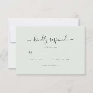 Elegant Kindly Respond QR Code RSVP