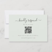 Elegant Kindly Respond QR Code RSVP