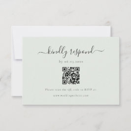Elegant Kindly Respond QR Code RSVP