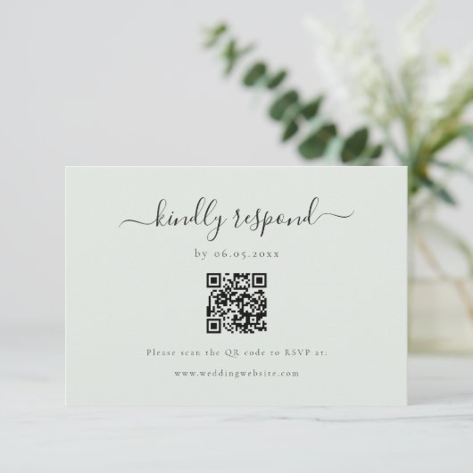 Elegant Kindly Respond QR Code RSVP (スタンド正面)