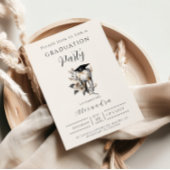 Elegant Kintsugi Floral Dental Graduation 招待状