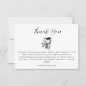 Elegant Kintsugi Floral Dental Graduation Party サンキューカード (正面)