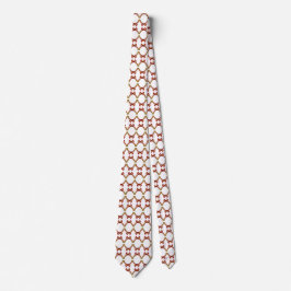 Elegant Knitted Rings Red Gold Pattern Necktie, Cr ネクタイ