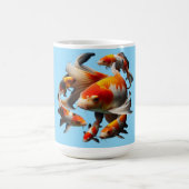 Elegant Koi Fish on Black – High Quality Centered コーヒーマグカップ (中央)